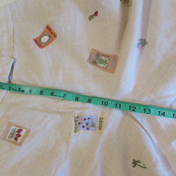 *3/$10*  Alexandra Bartlett Linen Garden Seeds Shorts 17" Inseam - Picture 12 of 15